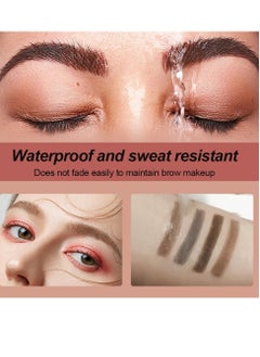 General Eyebrow Contouring Pen, 2Pcs Microblading Eyebrow Pen Tattoo Pencil 4 Fork Tip, Fine Stroke Microblading Eyebrow Pencil 4 Tipped Precise Brow Pen Natural (Brown)  - Image 5