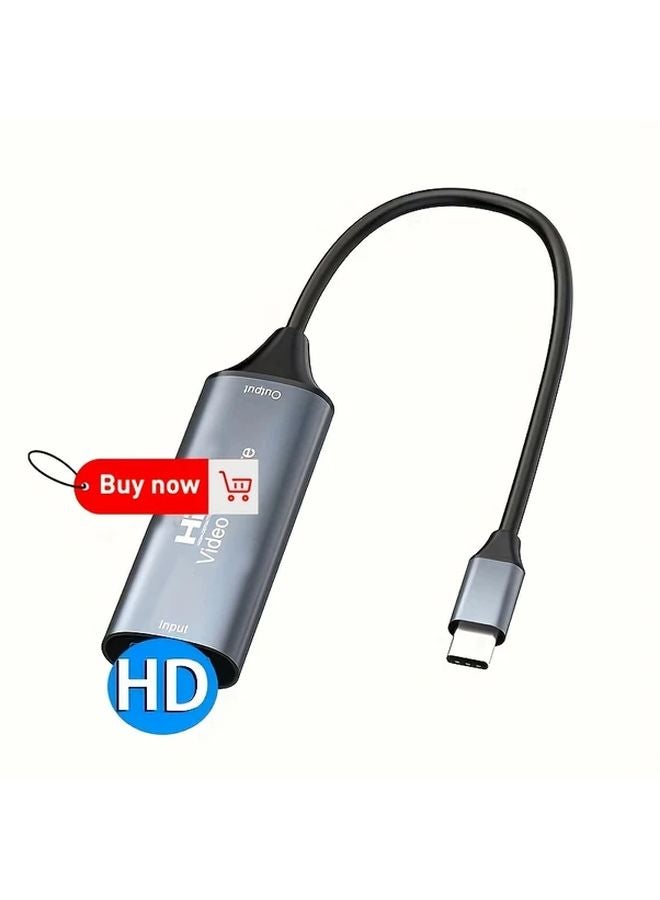 Grey USB C Video Capture Card 4K HD Plug Play For PS5 PS4 Switch Xbox PC Mac - Image 5