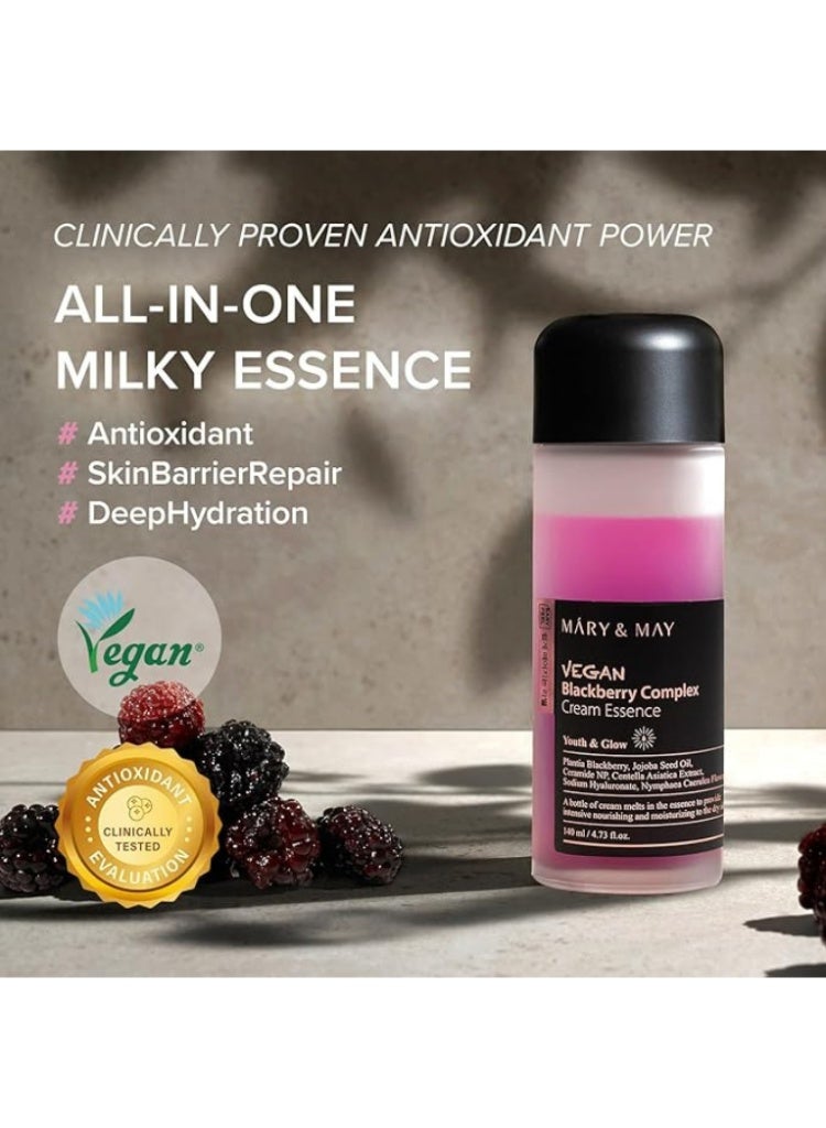 MARY & MAY Mary&May Vegan Blackberry Complex Cream Essence for Intense Hydration & Skin Barrier Repair - Image 3