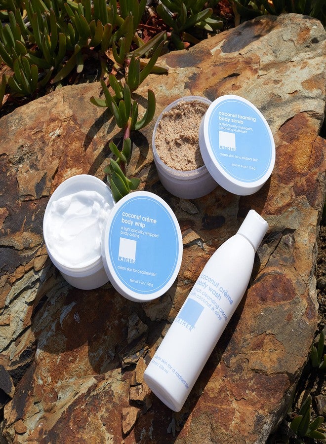 لاذر بودي ويب - زبدة الجسم المخفوقة بكريمة جوز الهند - كريم جسم يومي غني لترطيب عميق - مغذي وغير دهني لترطيب يدوم طويلاً - مزيج من الزيوت العطرية - 7 أونصة - Image 4