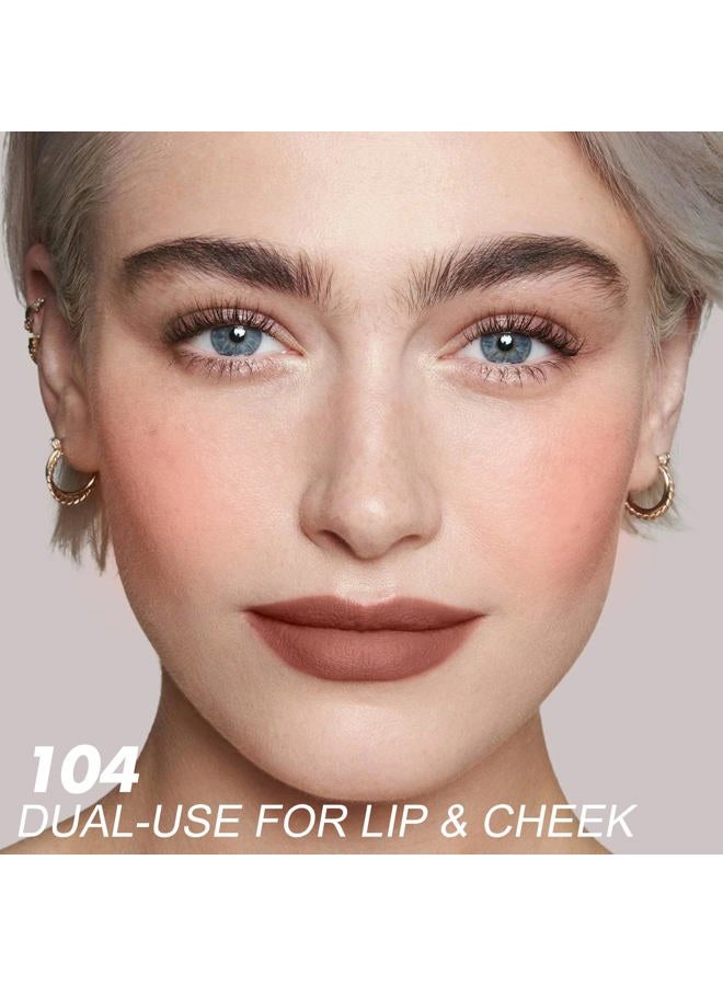 FOCALLURE Velvet Matte Liquid Lipstick, Satin-Finish Full Coverage Lip Color, High Pigmented Lip Stain for Cheeks and Lips Tint, Smooth Soft Lip Makeup, Lightweight, Quick-Drying, Sweet Chestnuts - Image 4
