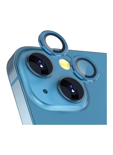 iPhone 14/14 Max Peak Series Camera Lens Protector 2Pcs / Invisible Protection / 360 degree full-range protection lens / No Blocking Flash / 9H hardness / Seamless absorption / Separate design - Blue