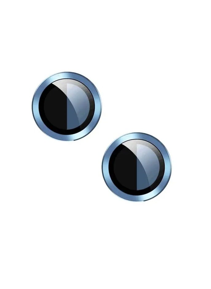 devia - iPhone 14/14 Max Peak Series Camera Lens Protector 2Pcs / Invisible Protection / 360 degree full-range protection lens / No Blocking Flash / 9H hardness / Seamless absorption / Separate design - Blue - Image 1