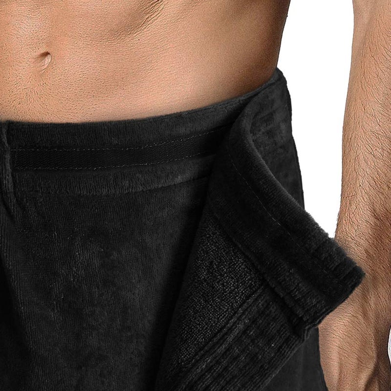 Turkish Linen Turkish Cotton Terry Velour Adjustable Body Wrap Towel for Men (Royal Blue, One Size) - Image 4