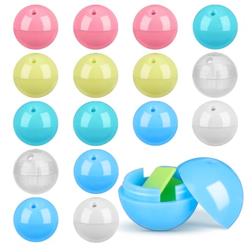 SUPVOX 30pcs Empty Colored Round Capsules Gumball Machine Capsules 15 mm Vending Machine Lottery Balls Small Bingo Raffle Drawing Balls - Image 1