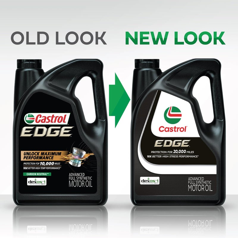 Castrol EDGE 5W-20 Advanced Full Synthetic Motor Oil, 5 Quarts - Image 2