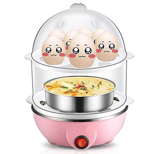friendizana 4ever Double Layer Electric Egg Boiler Steamer MultiFunction Rapid Egg Cooker for Boiling Steaming Vegetables and Cooking Compact Kitchen Appliance with Auto ShutOff - Image 1
