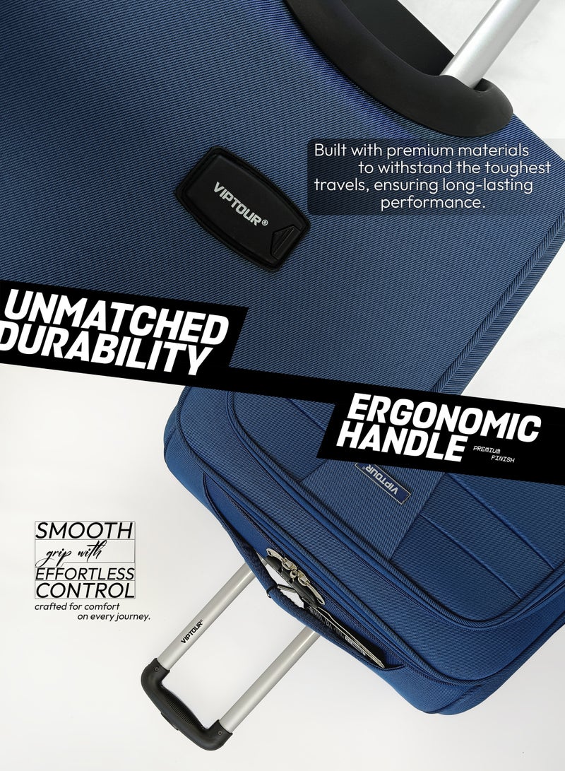 فيبتور مجموعة أمتعة من 4 قطع، حقيبة عربة متينة بعجلتين، قفل رقمي ومقبض تلسكوبي ثلاثي المراحل - Image 3
