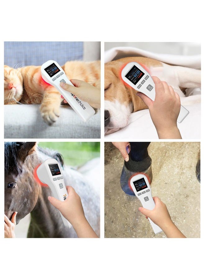 Toponechoice Red Light Therapy Device - 4x808nm+16x650nm Near Infrared Light Therapy for Joint Muscle Pain Relief, Handheld Infrared Therapy for Body, Knee, Shoulder, Back, Dog, Cat, Horse - Image 4