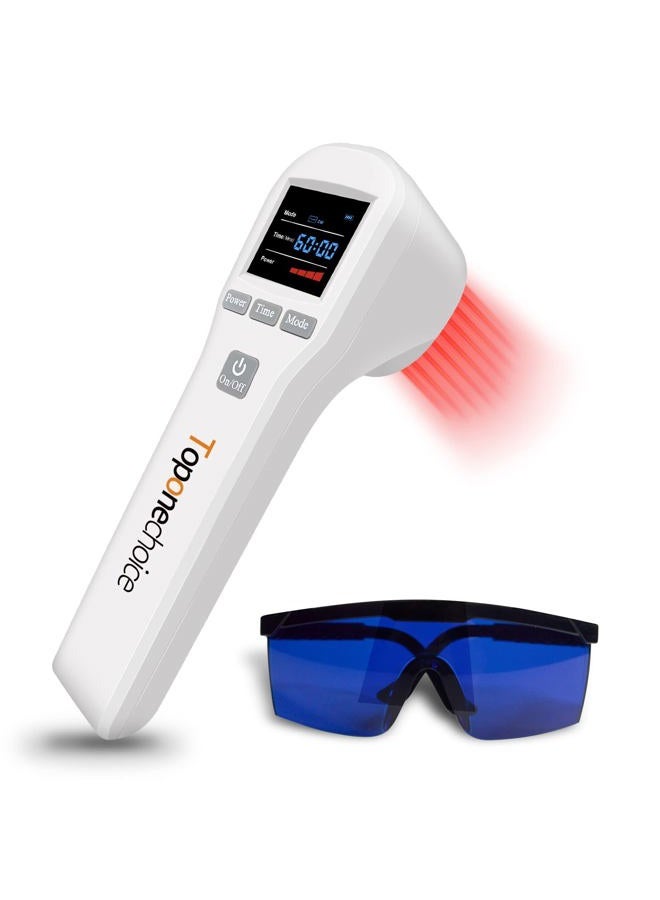 Toponechoice Red Light Therapy Device - 4x808nm+16x650nm Near Infrared Light Therapy for Joint Muscle Pain Relief, Handheld Infrared Therapy for Body, Knee, Shoulder, Back, Dog, Cat, Horse - Image 1