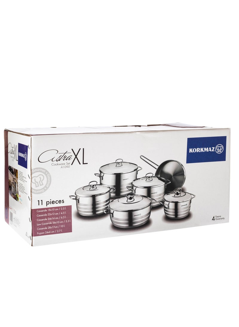 Korkmaz - Korkmaz Astra Stainless Steel Cookware Set 11 pieces - Image 1