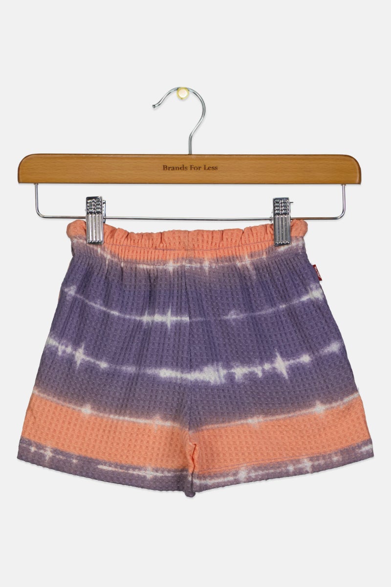 Levi's Toddlers Girl Embroidered Logo Knit Shorts, Multicolor - Image 2