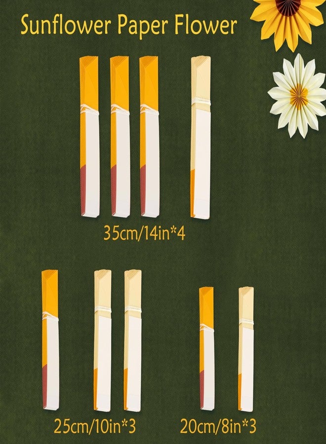 PAPER JAZZ Sunflower Party Decorations Sunflower Bithday Paper Fans Bulletin Board Decor, Yellow Tissue Flowers Wall Decorations Hanging Sun Flower Theme Party Supplies Baby Shower. - Image 2