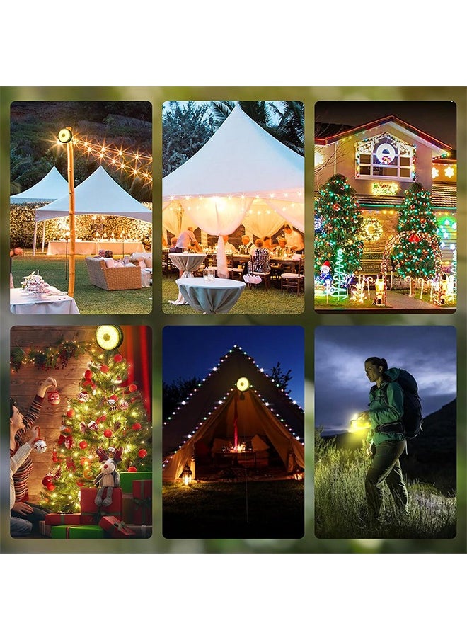 GIFT - Camping Light String, 3 in 1 Camping Light Rechargeable(8m), RGB Portable Outdoor String Lights, Durable Tent Fairy Lights, USB Camp Lights for Camper, Tent, RV, Hiking Multi-Modes - Image 1