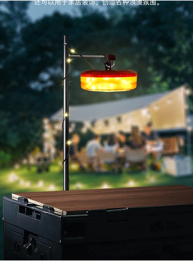GIFT - Camping Light String, 3 in 1 Camping Light Rechargeable(8m), RGB Portable Outdoor String Lights, Durable Tent Fairy Lights, USB Camp Lights for Camper, Tent, RV, Hiking Multi-Modes - Image 1