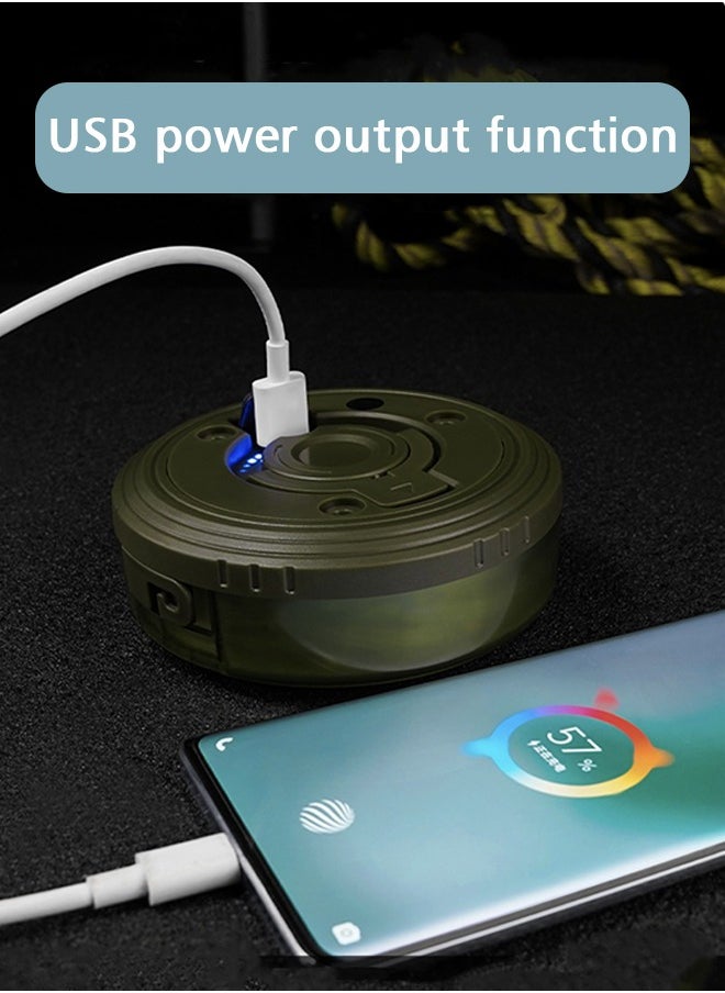 GIFT - Camping Light String, 3 in 1 Camping Light Rechargeable(8m), RGB Portable Outdoor String Lights, Durable Tent Fairy Lights, USB Camp Lights for Camper, Tent, RV, Hiking Multi-Modes - Image 1