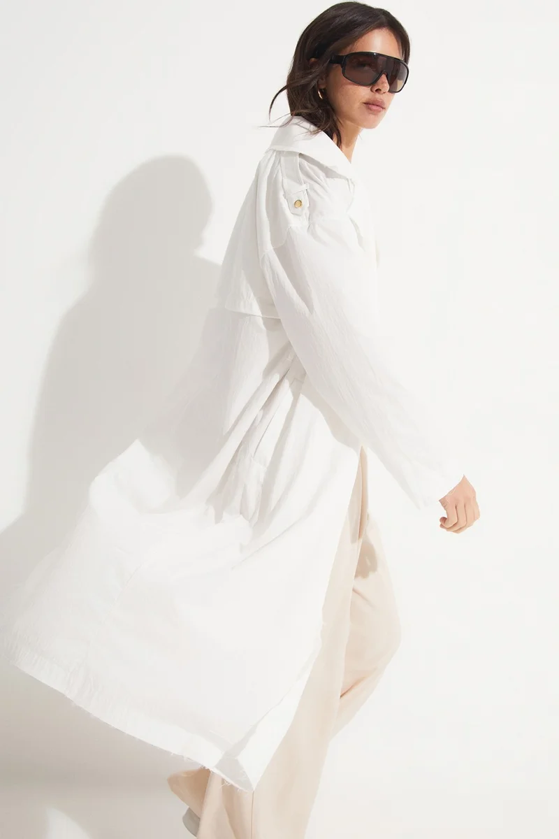 JUNE Tie Detail Trench Coat