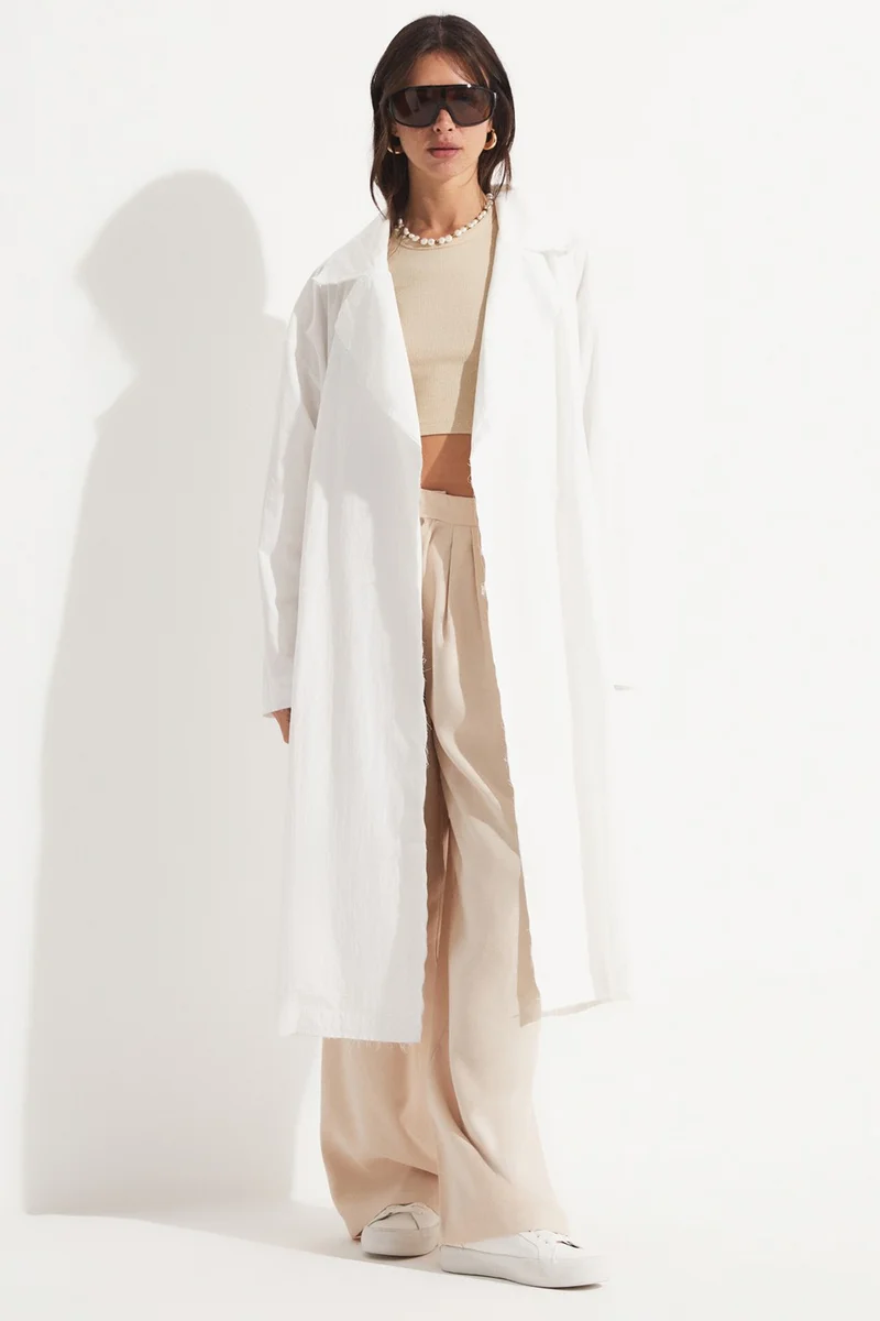 JUNE Tie Detail Trench Coat