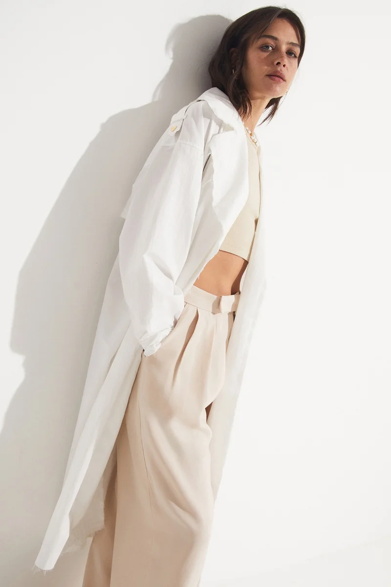 JUNE Tie Detail Trench Coat