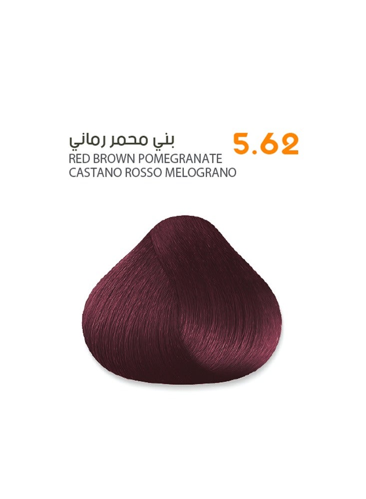 SAVOO Hair Color Cream 5.62 Red Brown Pomegranate - Herbal Extract & Oil Plex 100ml - Image 1