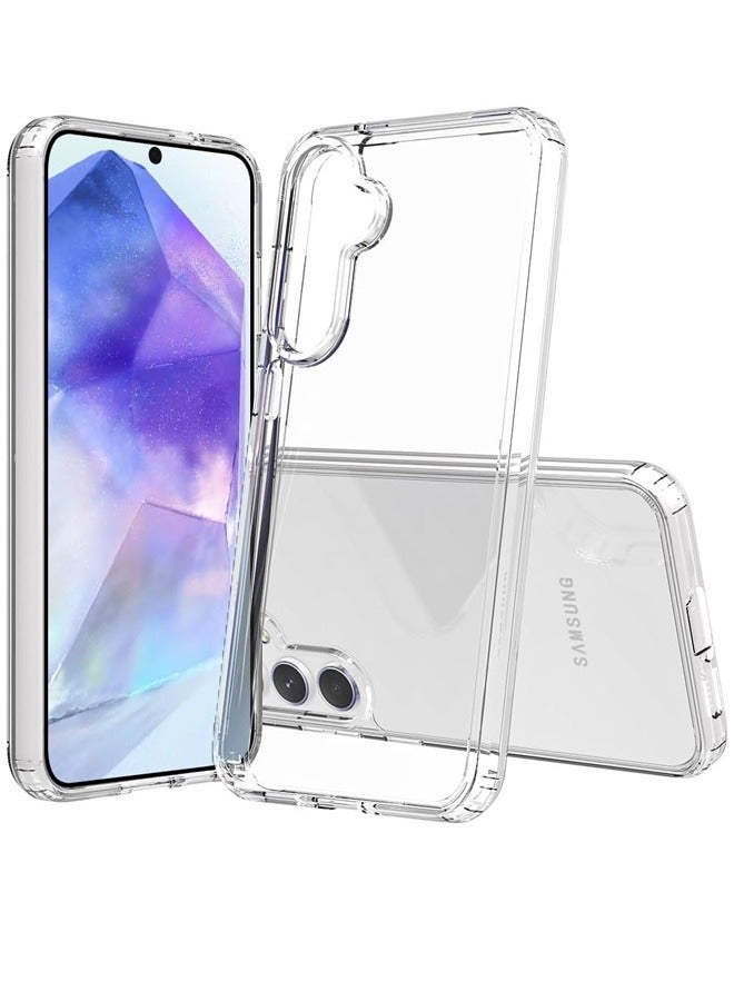 Tersely Crystal Clear Case Cover for Samsung Galaxy A55 2024, Hard Back Slim Shockproof Bumper, Non-Yellowing, Wireless Charging Compatible for Samsung Galaxy A55 6.5 inch - Image 1