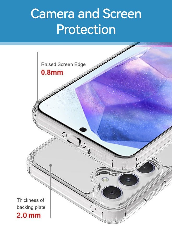 Tersely Crystal Clear Case Cover for Samsung Galaxy A55 2024, Hard Back Slim Shockproof Bumper, Non-Yellowing, Wireless Charging Compatible for Samsung Galaxy A55 6.5 inch - Image 4
