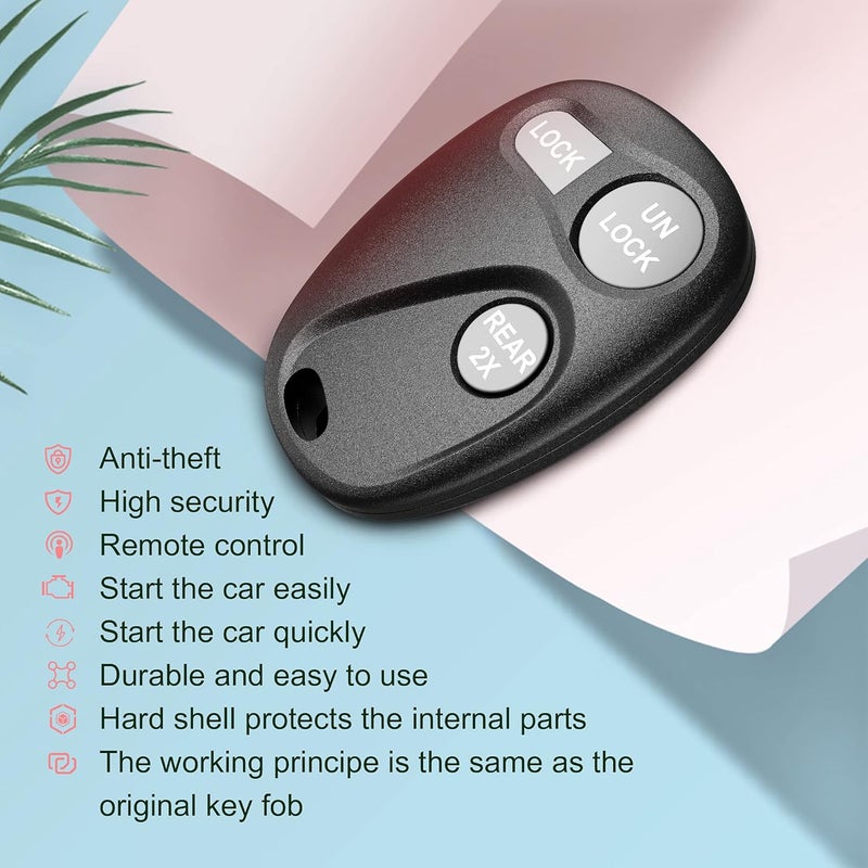 VOFONO 3 Buttons Keyless Entry Remote Control Key Fob Car Remote - Image 3