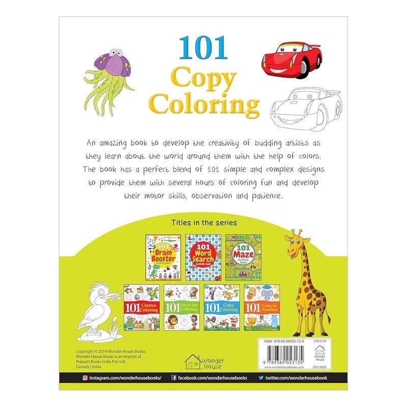 101 Copy Coloring: Fun Activity Book For Children Paperback by Wonder House Books - Image 2