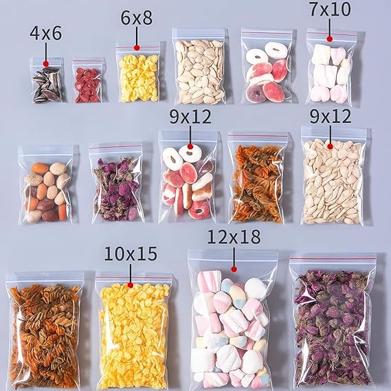 JPPL Zip Lock Pouches Transparent Resealable Durable Square Zip Lock Bags for Food Storage Jewelry Accessories and Home Use | Reusable Storage Pouches for Kitchen Office Travel.4x6-100 Pack - Image 5