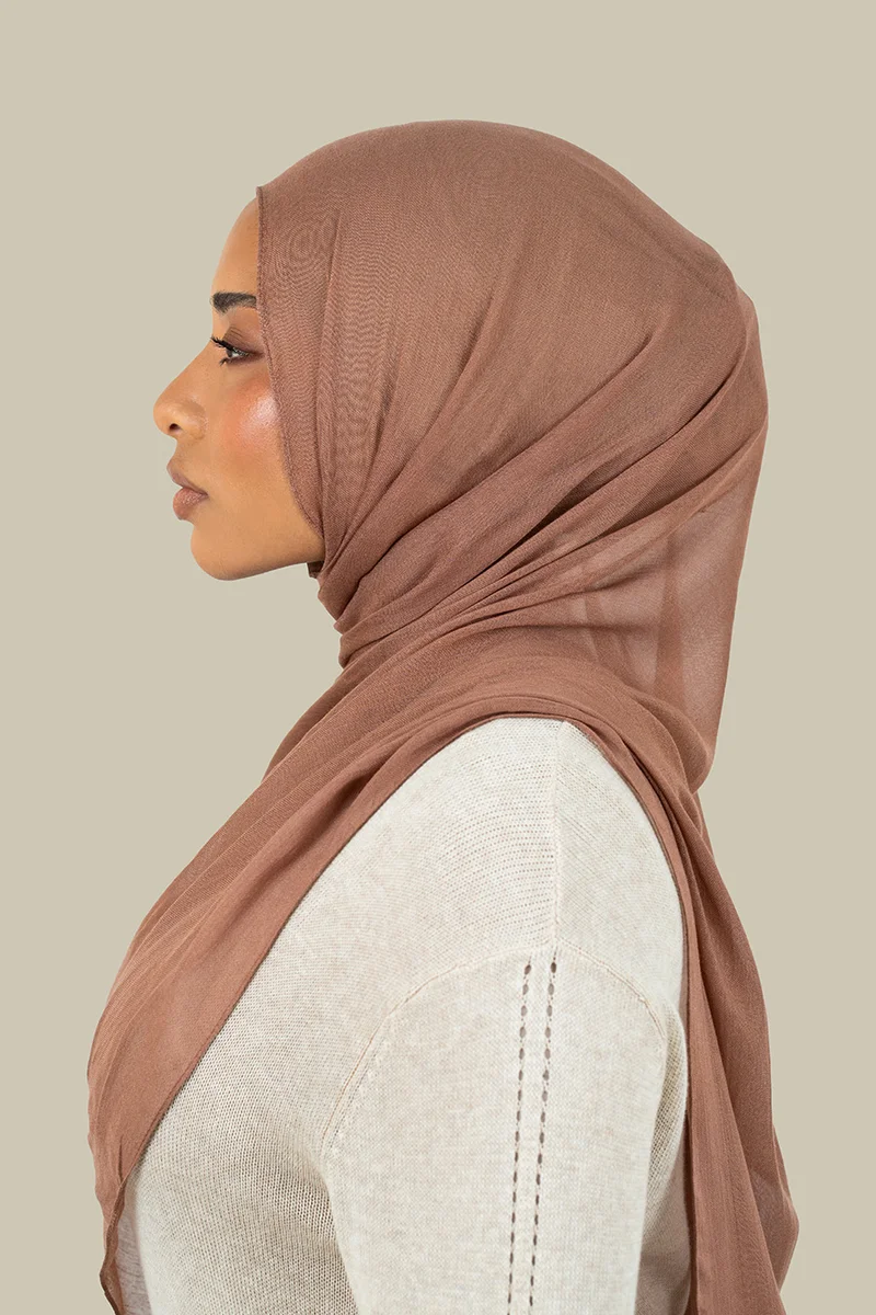 silqrose Matte Bronze Modal Silk Hijab