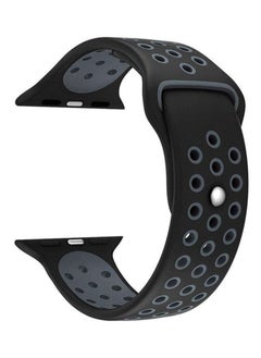 Generic Apple Watch Band Compatible with 42mm(Series 10)/41mm/40mm/38mm Nike Apple Watch Strap for Apple Watch All Series Black/Grey  - Image 1