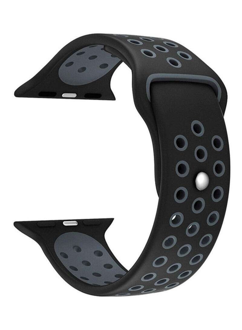 Apple Watch Band Compatible with 42mm(Series 10)/41mm/40mm/38mm Nike Apple Watch Strap for Apple Watch All Series Black/Grey - Image 1