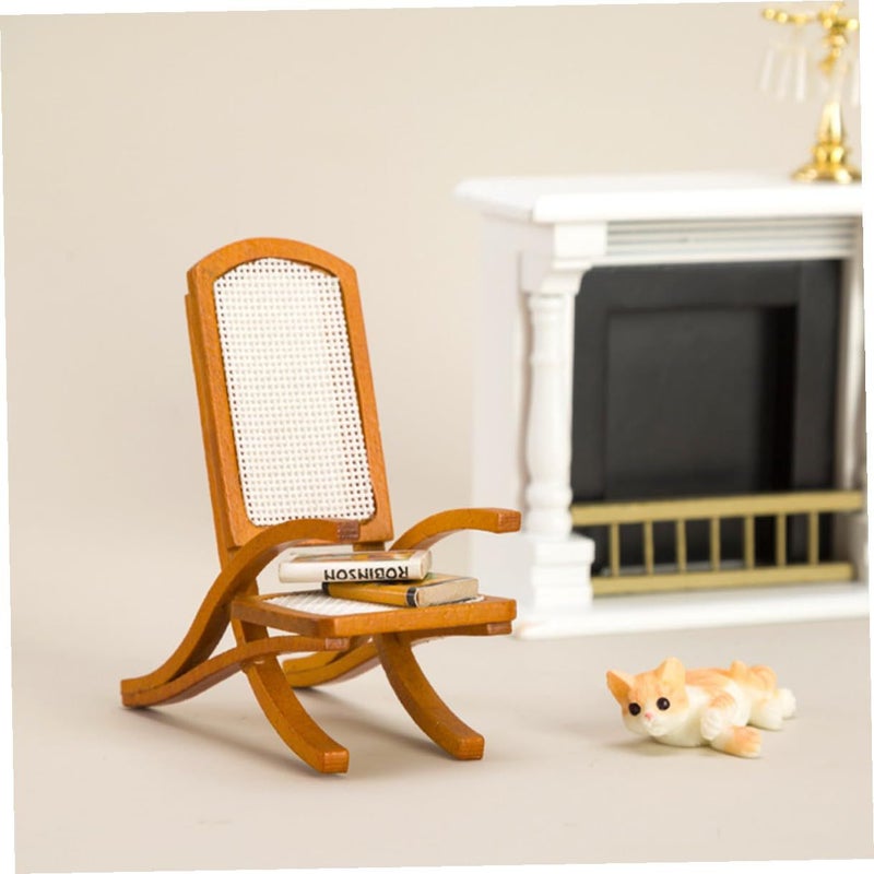 Miniature Dollhouse Beach Lounge Chair 12 Scale Model for Balcony Decoration - Image 4