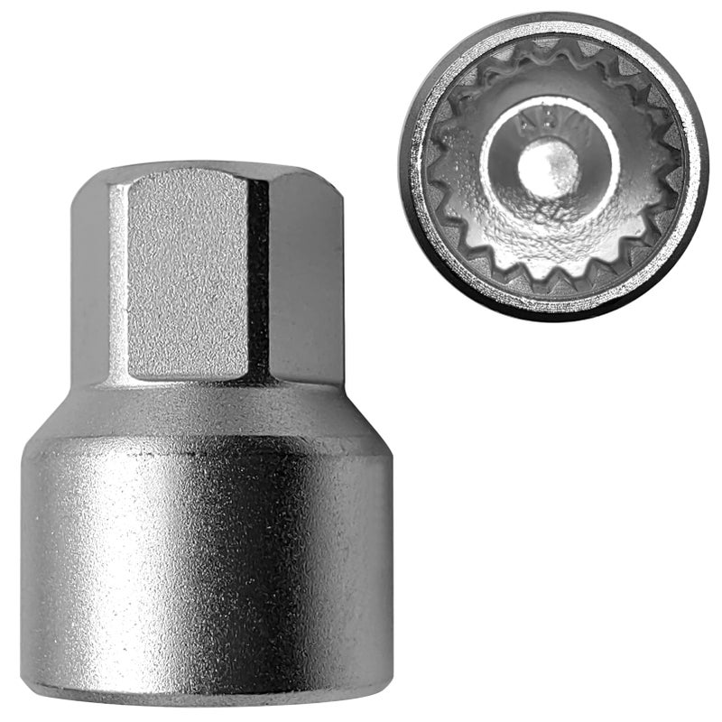 Wheel Locking Nut Key Replacement for Porsche, 64 Thin-walled Wheel Lock Nut Socket Adapter, Wheel Anti-Theft Lug Nut Removal Tool - Image 1