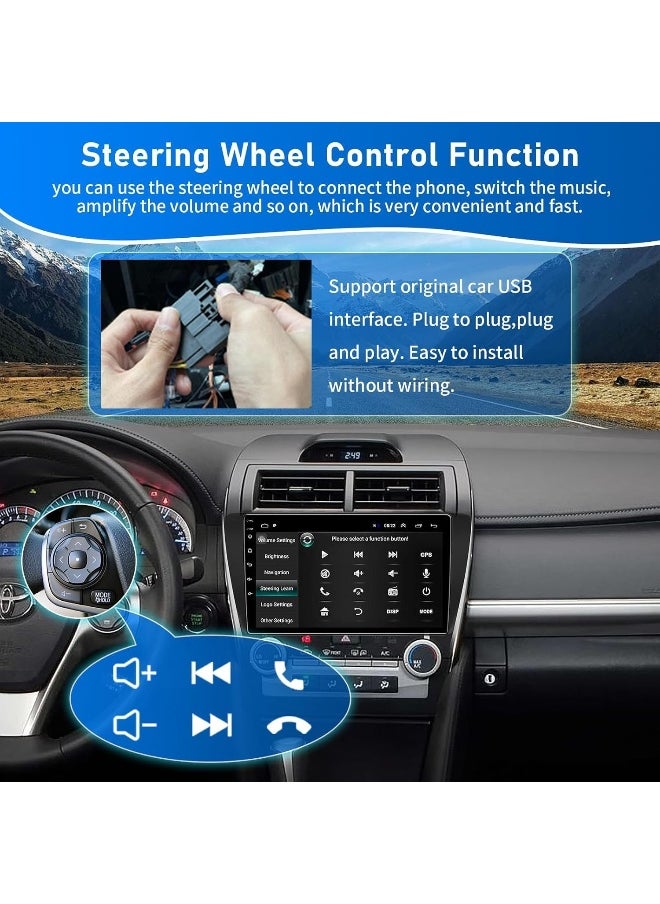Vierex Android Car Stereo Screen For Toyota Camry 2012-2014 With Apple Carplay Android Auto GPS, WiFi, AHD Backup Camera Included Fast Interface Touch Screen QLED (4+32GB Carplay)  - Image 5