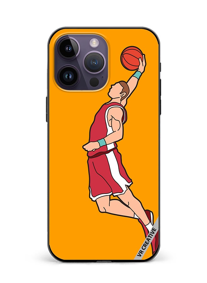 VR CREATIVE Protective Case Cover For Apple iPhone 16 Pro Max Basketball Player Dunking Design Multicolour
