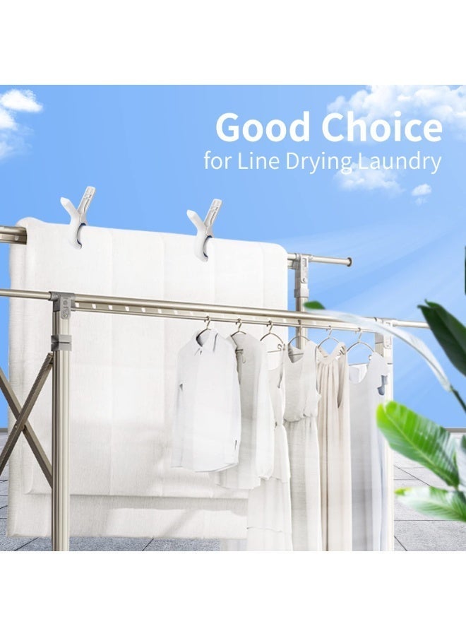 مشابك مناشف الشاطئ من 9 عبوات، مشبك غسيل بلاستيكي، مشابك غسيل قوية للحفاظ على المنشفة، الملابس، البطانيات من الطيران، مشابك ملابس، مشابك قوية لكراسي الرحلات البحرية (زرقاء) - Image 2