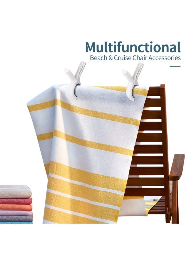 مشابك مناشف الشاطئ من 9 عبوات، مشبك غسيل بلاستيكي، مشابك غسيل قوية للحفاظ على المنشفة، الملابس، البطانيات من الطيران، مشابك ملابس، مشابك قوية لكراسي الرحلات البحرية (زرقاء) - Image 3