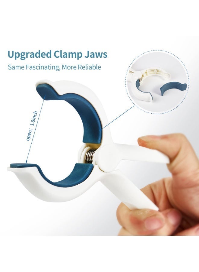 مشابك مناشف الشاطئ من 9 عبوات، مشبك غسيل بلاستيكي، مشابك غسيل قوية للحفاظ على المنشفة، الملابس، البطانيات من الطيران، مشابك ملابس، مشابك قوية لكراسي الرحلات البحرية (زرقاء) - Image 5