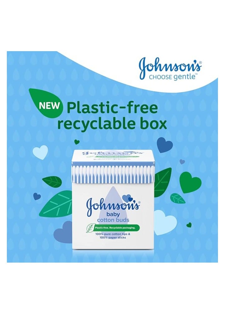 Johnson's Pack Of 2 Cotton Buds in Recyclable Packaging 100pcs - Image 2