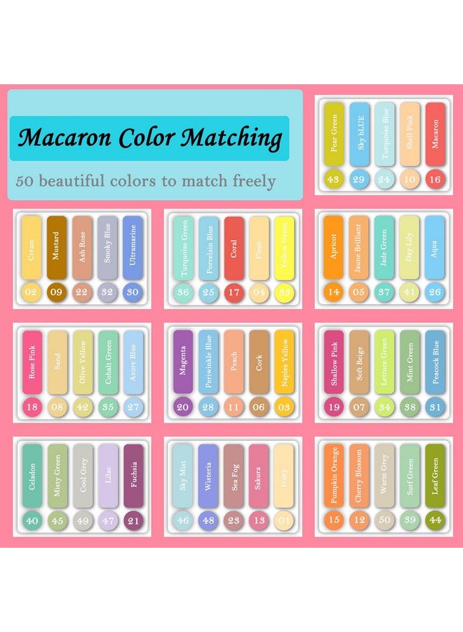 KALOUR Macaron Pastel Colored Pencilsset Of 50 Colorsartists Soft Coreideal For Drawing Sketching Shadingcoloring Pencils For Adults Kids Beginners - Image 4