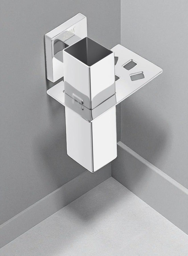 ZOHA Premium 304 Stainless Steel Toothbrush Holder, Wall-Mount for Home, Kitchen & Bathroom, 120mm x 80mm, Chrome Finish - Image 5