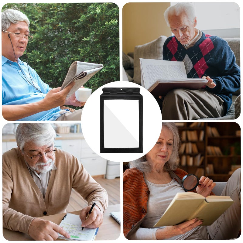 Yuomeaz 3 X Full Page Magnifier for Reading, 12 Ã— 7.6 in Plastic Magnifying Sheet, Lightweight Portable Magnifying Page Fresnel Sheet for Elderly and People with Low Vision Reading - Image 5