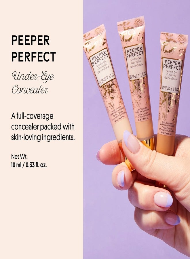 Winky Lux Peeper Perfect Under Eye Concealer, Makeup & Brightener, Full Coverage Concealer for Dark Circles, Color Corrector & Eye Primer, Collagen & Hyaluronic Acid (Deep) - Image 2