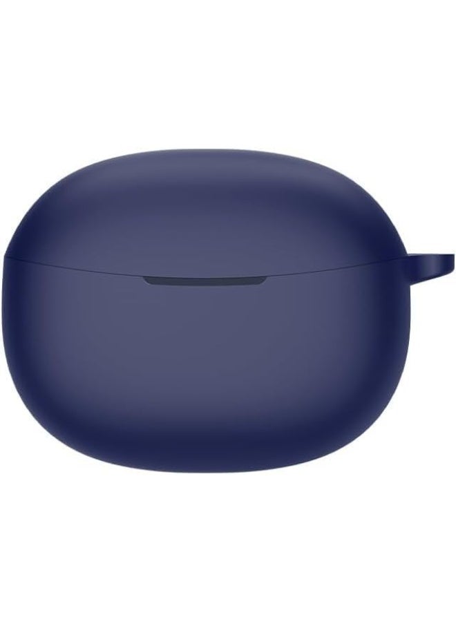 Silicone Case Compatible with Vivo Buds TWS 3e – Soft Protective Silicone Cover, Shockproof Sleeve with Carabiner for Vivo Buds 3e Wireless Earbuds – Blue - Image 1