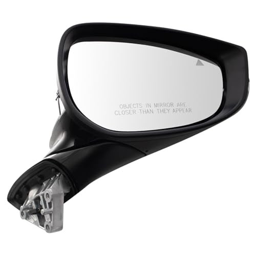 TRQ Passenger Side Power Mirror Smooth Black Manual Fold Without Memory Compatible with 2020-2022 Mazda CX-30 MA1321246 - Image 1