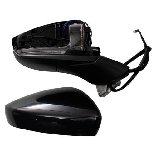 TRQ Passenger Side Power Mirror Smooth Black Manual Fold Without Memory Compatible with 2020-2022 Mazda CX-30 MA1321246 - Image 3