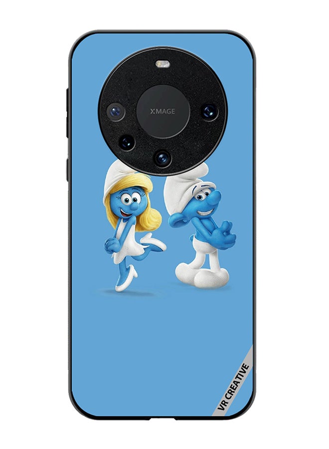 VR CREATIVE Protective Case Cover For Huawei Mate 60 Pro The Smurfs Design Multicolour - Image 1