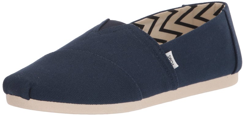 TOMS Men's Alpargata Loafer Flat, Navy Recycled Cotton Canvas, 10 - Image 1