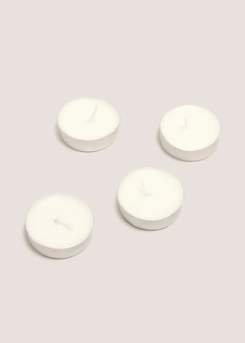 Matalan 24 Pack Pomegrante Tea Lights White